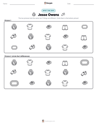 Jesse Owens printable worksheet preview