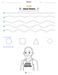 Jesse Owens printable worksheet preview