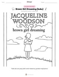 Prabaca lembar kerja cetak Brown Girl Dreaming (buku)