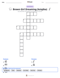 Podgląd drukowalnego arkusza ćwiczeń Brown Girl Dreaming (książka)