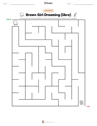 Anteprima della scheda stampabile di Brown Girl Dreaming (libro)