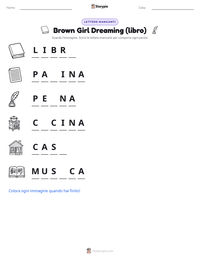 Anteprima della scheda stampabile di Brown Girl Dreaming (libro)