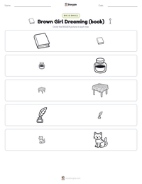 Brown Girl Dreaming (book) printable worksheet preview