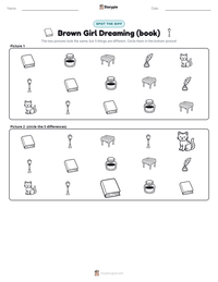 Brown Girl Dreaming (book) printable worksheet preview
