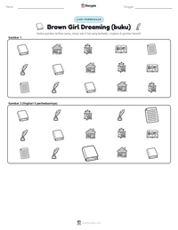 Prabaca lembar kerja cetak Brown Girl Dreaming (buku)