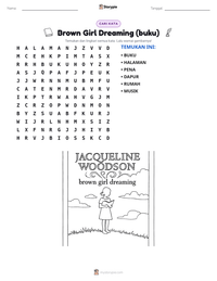 Prabaca lembar kerja cetak Brown Girl Dreaming (buku)
