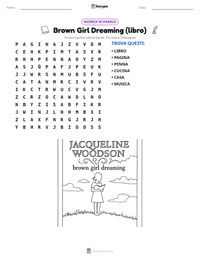 Anteprima della scheda stampabile di Brown Girl Dreaming (libro)