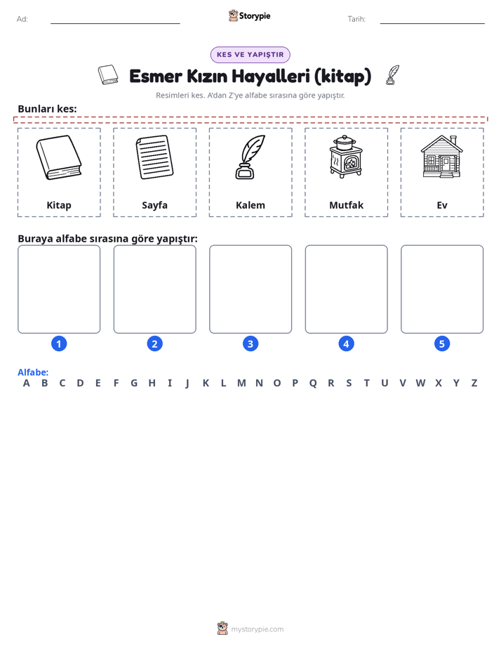 Kes & Yapıştır Alfabe