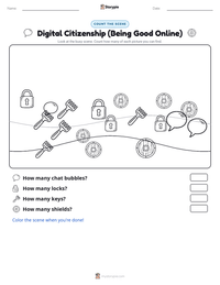 Digital Citizenship (Being Good Online) printable worksheet preview