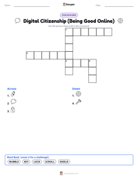 Digital Citizenship (Being Good Online) printable worksheet preview