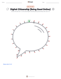 Digital Citizenship (Being Good Online) printable worksheet preview