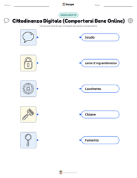 Anteprima della scheda stampabile di Cittadinanza Digitale (Comportarsi Bene Online)