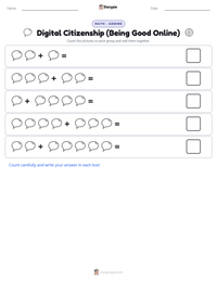 Digital Citizenship (Being Good Online) printable worksheet preview