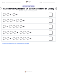 Vista previa de la hoja de trabajo imprimible de Ciudadanía Digital (Ser un Buen Ciudadano en Línea)