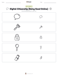 Digital Citizenship (Being Good Online) printable worksheet preview