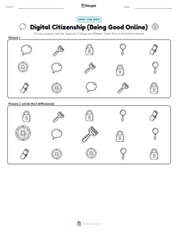 Digital Citizenship (Being Good Online) printable worksheet preview