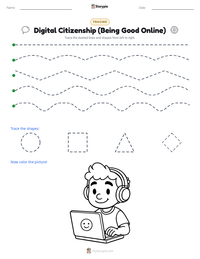 Digital Citizenship (Being Good Online) printable worksheet preview