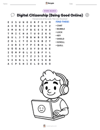 Digital Citizenship (Being Good Online) printable worksheet preview