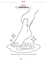 Achillesferse druckbare Arbeitsblatt Vorschau