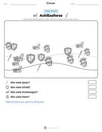 Achillesferse druckbare Arbeitsblatt Vorschau