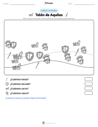 Vista previa de la hoja de trabajo imprimible de Talón de Aquiles