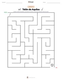Vista previa de la hoja de trabajo imprimible de Talón de Aquiles
