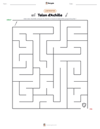 Aperçu de la feuille de travail imprimable Talon d'Achille