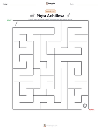 Podgląd drukowalnego arkusza ćwiczeń Pięta Achillesa