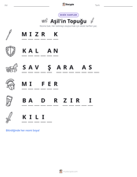 Aşil'in Topuğu yazdırılabilir çalışma sayfası önizlemesi