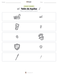 Vista previa de la hoja de trabajo imprimible de Talón de Aquiles