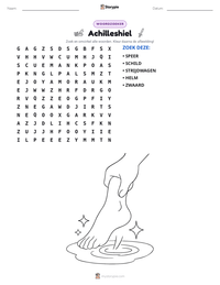 Achilleshiel afdrukbare werkblad voorbeeld