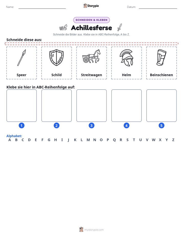 Schneiden & Einfügen Alphabet