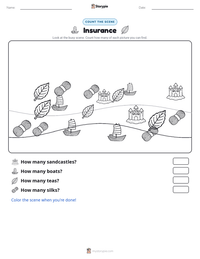 Insurance printable worksheet preview