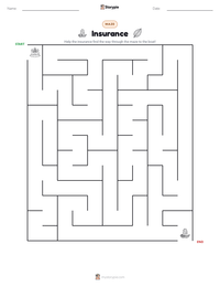 Insurance printable worksheet preview