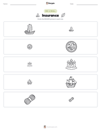 Insurance printable worksheet preview