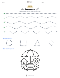 Insurance printable worksheet preview