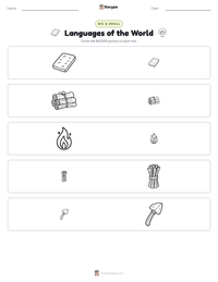 Languages of the World printable worksheet preview