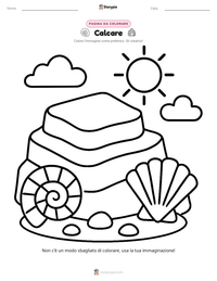 Pagina da colorare di Calcare per bambini