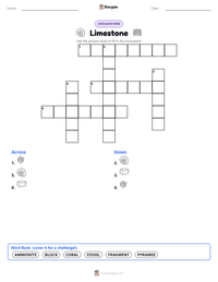 Limestone printable worksheet preview