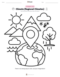Climate (Regional Climates) coloring page for kids