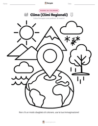 Pagina da colorare di Clima (Climi Regionali) per bambini