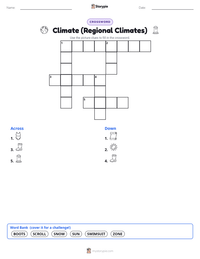 Climate (Regional Climates) printable worksheet preview