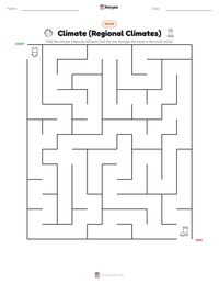 Climate (Regional Climates) printable worksheet preview