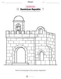 Dominican Republic coloring page for kids
