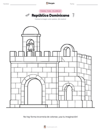 Vista previa de la hoja de trabajo imprimible de República Dominicana