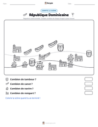 Aperçu de la feuille de travail imprimable République Dominicaine