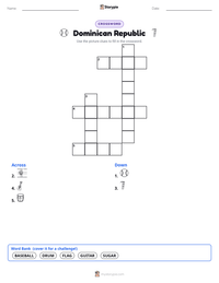 Dominican Republic printable worksheet preview
