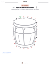 Vista previa de la hoja de trabajo imprimible de República Dominicana