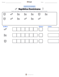 Vista previa de la hoja de trabajo imprimible de República Dominicana
