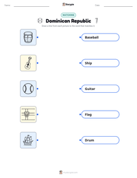Dominican Republic printable worksheet for kids